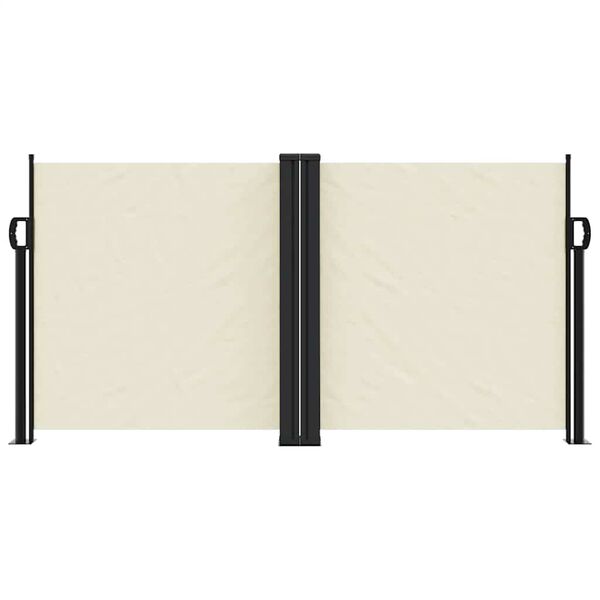 vidaXL Seitenmarkise Ausziehbar Creme 120x1000 cm