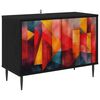 vidaXL TV-Schrank HEESCH 69 x 33 x 50,5 cm Schwarz Eichen-Optik