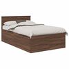 vidaXL Bettrahmen Braun Eichen-Optik 135 x 190 cm Holzwerkstoff