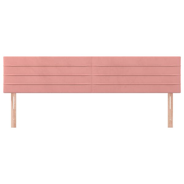 vidaXL Kopfteile Rosa 180x5x78/88 cm Samt