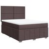 vidaXL Boxspringbett mit Matratze Dunkelbraun 140x200 cm Stoff