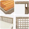 vidaXL Garten Essgruppe 3 pcs Beige Poly Rattan