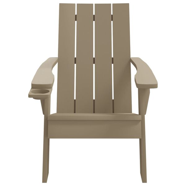 vidaXL Adirondack-Gartenstuhl Hellbraun 75x88,5x89,5 cm Polypropylen