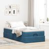 vidaXL Ottoman-Bett mit Matratze Dunkelblau 90x190 cm Samt