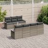 vidaXL Gartensofa-set mit Speicher 8 pcs Grau Poly-Rattan