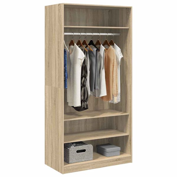 vidaXL Kleiderschrank Sonoma-Eiche 100x50x200 cm Holzwerkstoff