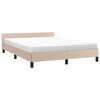 vidaXL Bettgestell mit Kopfteil ohne Matratze Cappuccino 140x190 cm