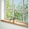 vidaXL Fensterb&auml;nke 2 Stk. Unbehandelt 100x15x2 cm Massivholz Eiche