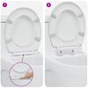 vidaXL Toilettensitz Wei&szlig; 44,8 x 37,3 x 4,2 cm Duroplast