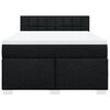 vidaXL Boxspringbett mit Matratze Schwarz 160x200 cm Stoff