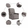 vidaXL Relaxsessel Elektrisch Taupe Stoff