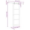 vidaXL Schiebet&uuml;r ORKDAL Nat&uuml;rlich und Schwarz 78 x 232 cm