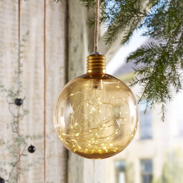 Luxform Lighting LED-Seillampe PS170 Kugelform Batterie Transparent