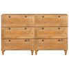 vidaXL Sideboard 2 pcs Braun 60 x 33 x 75 cm massives Mangoholz