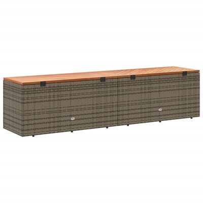 Contenitore Giardino VidaxL - Polyrattan E Legno Acacia, 220x50x54 Cm, Beige Con Custodia Impermeabile - Foto 2