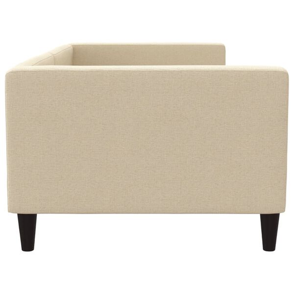 vidaXL Tagesbett Creme 90x200 cm Stoff