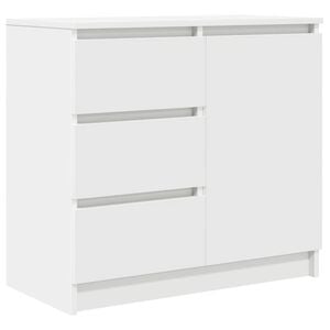 vidaXL Sideboard mit Schublade Wei&szlig; 71x35x65 cm Holzwerkstoff