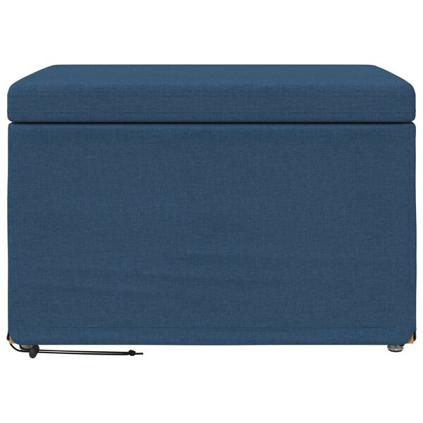 vidaXL Hocker Blau 61 x 41 x 40 cm Stoff und Pressholz
