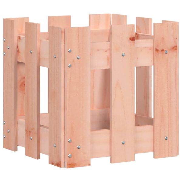 vidaXL Pflanzk&uuml;bel Lattenzaun-Design 30x30x30 cm Massivholz Douglasie