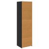 vidaXL Schrank Schwarz Eichen-Optik 50 x 41 x 185 cm Holzwerkstoff