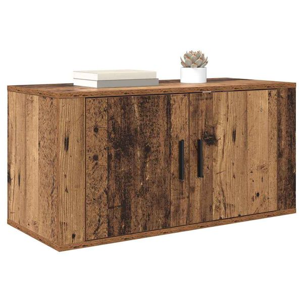 vidaXL Wandmontiertes TV-Regal Altholz 80 x 34,5 x 40 cm Holzwerkstoff