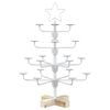 vidaXL Metall-Weihnachtsbaum mit Halter KUOPIO 60 cm Stahl Wei&szlig;