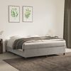 vidaXL Boxspringbett mit Matratze Hellgrau 160x200 cm Samt