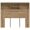 vidaXL Bett-Kopfteil mit Ablagen Artisan-Eiche 120x19x103,5 cm