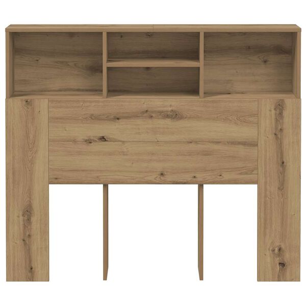 vidaXL Bett-Kopfteil mit Ablagen Artisan-Eiche 120x19x103,5 cm