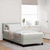 vidaXL Boxspringbett mit Matratze Hellgrau 190 x 90 cm Polyester