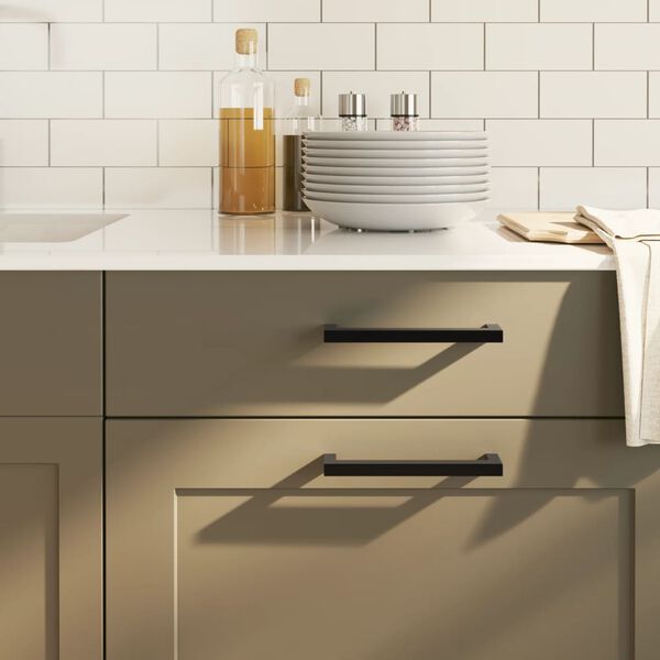 vidaXL M&ouml;belgriffe 20 Stk. Schwarz 128 mm Edelstahl