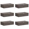 vidaXL Aufbewahrungsbox 6 stk. Vliesstoff 70 x 40 x 18 cm 50,4 L Grau