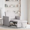vidaXL Einzel-Schlafsofa mit Rädern Wolkengrau 90 x 165 x 87 cm Stoff
