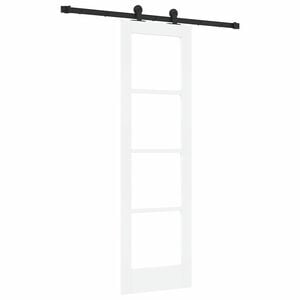 vidaXL Schiebet&uuml;r ORKDAL Wei&szlig; 61 x 198,5 cm Massivholz Kiefer und Glas