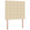 vidaXL Aufbewahrungsbett mit Matratze Creme 100 x 200 cm Polyester