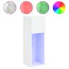 vidaXL TV-Schr&auml;nke mit LED-Leuchten 2 Stk. Wei&szlig; 30,5x30x90 cm