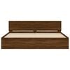 vidaXL Bettgestell mit Kopfteil Braun Eiche-Optik 180x200 cm
