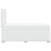 vidaXL Boxspringbett mit Matratze Wei&szlig; 120x200 cm Kunstleder