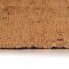 vidaXL Handgewebter Chindi-Teppich Leder 160 x 230 cm Hellbraun