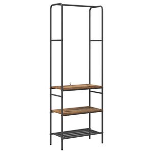 vidaXL Kleiderst&auml;nder mit Regal Altholz 60 x 30 x 171 cm Holzwerkstoff
