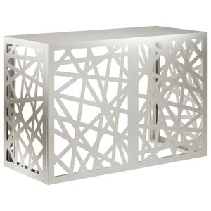 vidaXL Klimaanlagenabdeckung Silber 90 x 40 x 60 cm Edelstahl