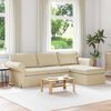 vidaXL Sofa 210cm Creme Metall
