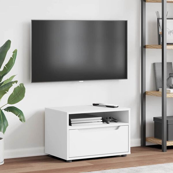 vidaXL TV-Schrank VISNES Wei&szlig; 60x40x38 cm Holzwerkstoff