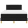 vidaXL LED Boxspringbett mit Matratze Schwarz 120 x 200 cm Stoff