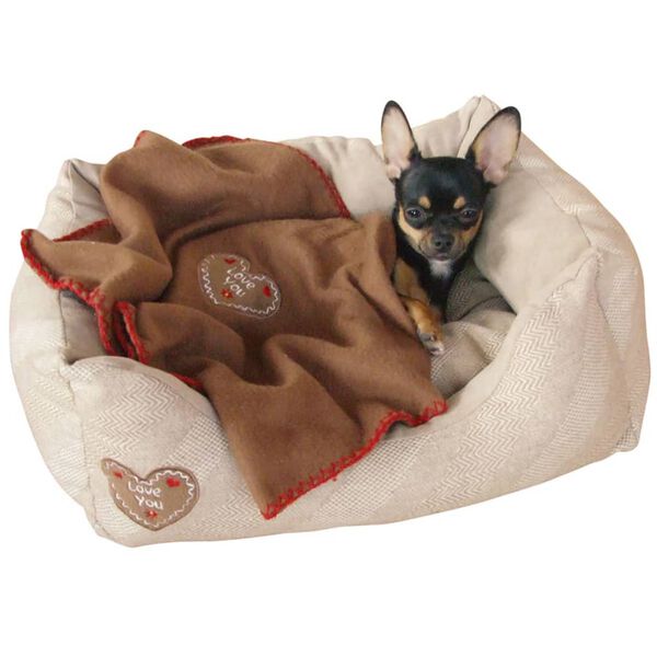 Kerbl Hundebett Love You 47 x 37 x 11 cm Beige 81231