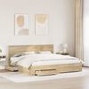 vidaXL Bettrahmen mit Kopfteil Sonoma-Eiche 200 x 200 cm Holzwerkstoff