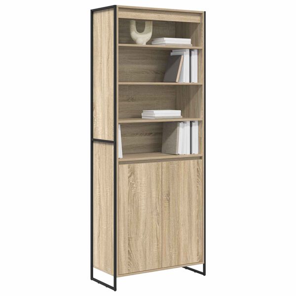vidaXL Hohe Schr&auml;nke 2 pcs Sonoma 60 x 36 x 300 cm Holzwerkstoff