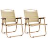 vidaXL Campingst&uuml;hle 2 Stk. Beige 54x55x78 cm Oxford-Gewebe