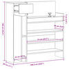 vidaXL Schuhschrank Grau Sonoma 100,5x28x100 cm Holzwerkstoff