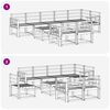 vidaXL Outdoor-Sofagarnitur 9 pcs Natur Massivholz Akazie